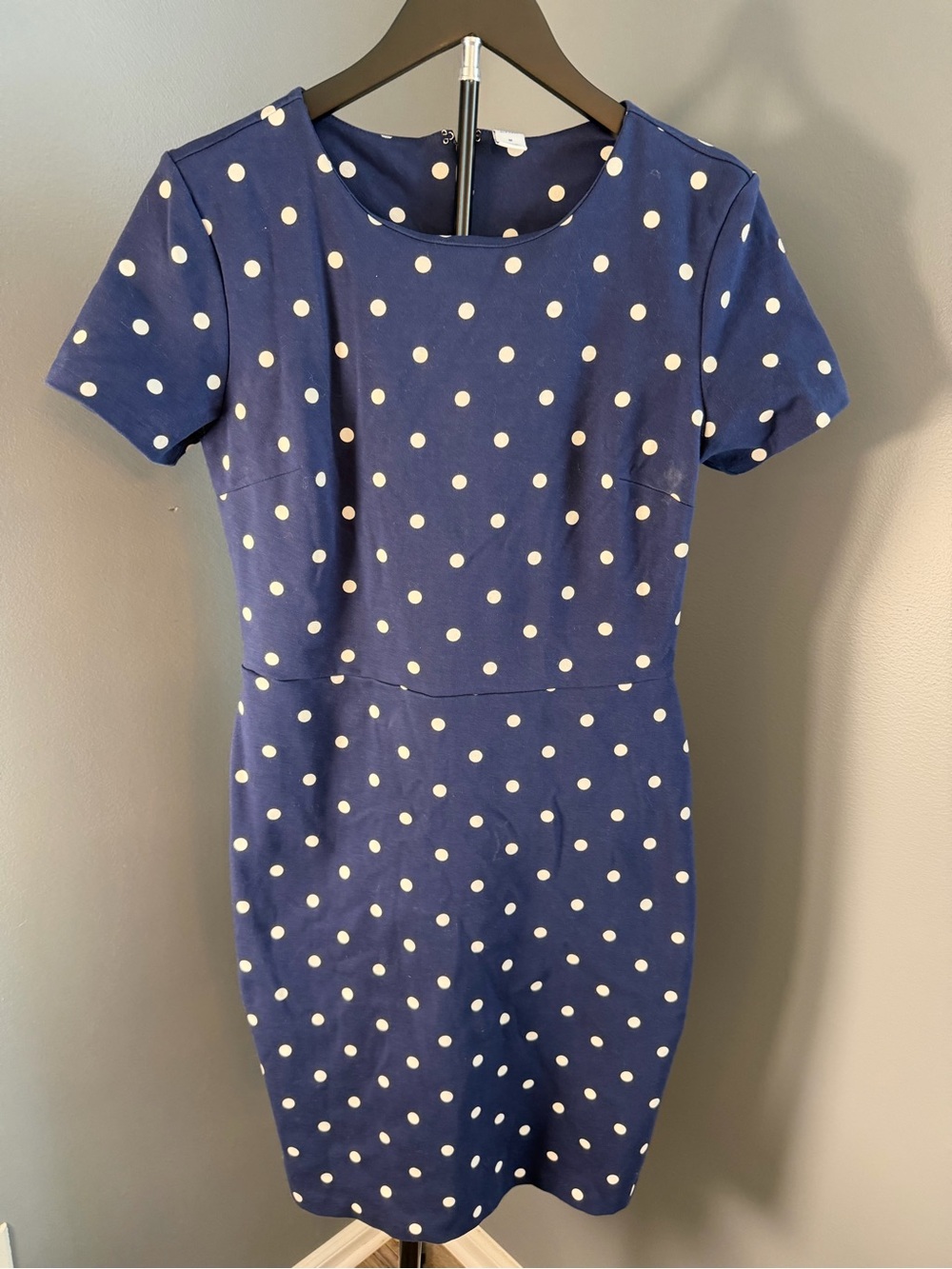 Old Navy Navy Dress with White Polka Dots - Picture 1 of 12